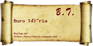 Buro Tíria névjegykártya